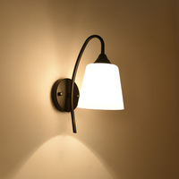 Applique Murale LED Moderne Simple en Fer Forgé, Intensité Variable, Blanc Chaud 3000K, Tête Unique, pour Maison, Hôtel, Escalier, Salon, Chambre, Chevet