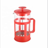 Cafetière à piston moderne en acier inoxydable, écologique, avec verre borosilicate, isolation thermique, résistante à la chaleur, portable, grand couvercle