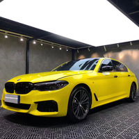WRAPMASTER 1.52*17m Film PVC Premium Jaune Maïs Cristal avec Support Auto-adhésif Anti-rayures Brillant à Changement de Couleur pour Auto