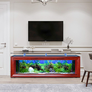 Cubo de Vidro Transparente Personalizado e Ecológico com Iluminação LED para Exibição em Mesa de Sala de Estar, Suporte para TV, Aquário - Product Image 3