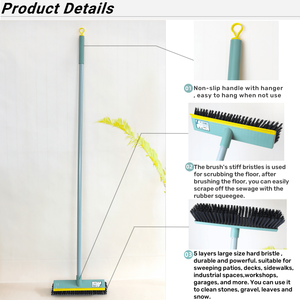 JY9029 Escoba de hierro resistente para limpieza exterior, artículo doméstico <span class=keywords><strong>personal</strong></span> de 1 dólar con cerdas de PP de buena calidad, escobas y recogedores - Product Image 2