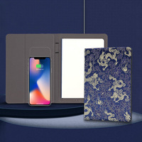 Carnet de charge sans fil en tissu A5 avec Powerbank Papeterie Gratitude Manifestation Journal pour cadeaux Reliure à feuilles mobiles