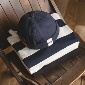 Maden Ingrosso Berretto Unisex Vintage in Denim Solido Regolabile, Stile Workwear e Dockworker, con Risvolto, Casual e Traspirante - Product Image 4
