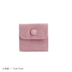 Custom Logo Blue Pink Velvet Fabric Ring Necklace Jewelry Pouches <b>Small</b> <b>Drawstring</b> Storage Packing <b>Bag</b> - Product Image 3