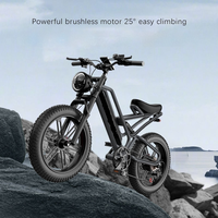 Moto électrique pour adultes WindChaser 48V, en alliage d'aluminium, 7 vitesses, batterie 15Ah/25Ah, porte-bagages arrière, freins à disque avant/arrière