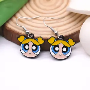 New Arrival Popular Cute Anime Cat Earring Pendants Custom Soft Enamel Earring In Stock