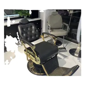 Barber güzellik High End Recliner sandalye berber dükkanı için siyah taşınabilir kuaför salonu mobilyası berber koltuğu iyi hizmet