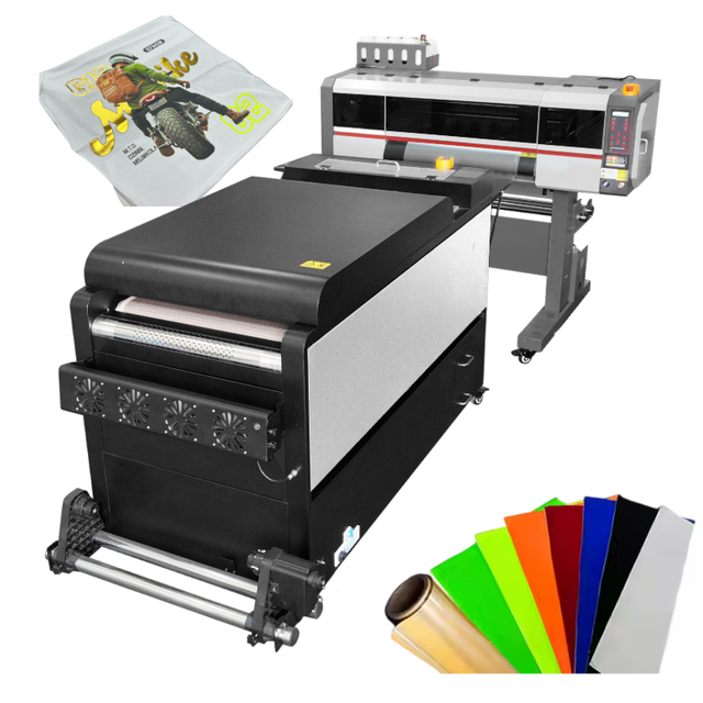 Qinyu 60m Long Lifetime Warranty Digital Fabric Printing Machine Stamping Flocking Dtg DTF UV Printer for T-Shirts