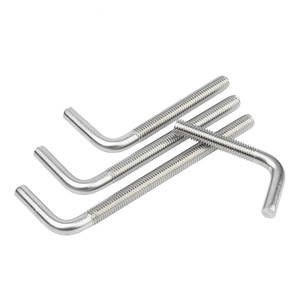 Grade 8.8 HDG L Foundation Right Angle Bolt Hanger Bolt Shape Hook l Type <b>Concrete</b> Anchor Bolt - Product Image 2