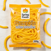 Authentic Asian Pumpkin Udon Noodles-Instant Durum Wheat Cooked Noodles for Soup & Stir Fry Bulk/Box/Bag Packaging