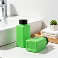 Pot en plastique HDPE 300 ml, forme carrée, à large ouverture avec bouchon à vis, pour l'emballage de sel explosif, de sel de bain et de poudre de javel