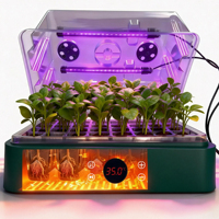 Tendance 15-40 ℃   Kit de démarrage de semis avec contrôleur de température, barre de culture LED, plateau de culture et serre pour plantes