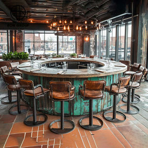 Ensembles de meubles de <span class=keywords><strong>bar</strong></span> rétro pour discothèque, bistrot commercial, tables rondes et chaises de <span class=keywords><strong>bar</strong></span> à prix plus bas, tabourets hauts - Product Image 2