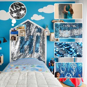 Hai Tone Vàng Tím Ánh Sáng Lung Linh Có Thể Đảo Ngược <span class=keywords><strong>Sequin</strong></span> Vải Thêu Tự Làm May Vải Cho Đám Cưới Graffiti Cho Nhà Dệt Đồ Chơi - Product Image 5