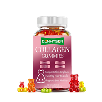 Gommes au collagène personnalisées, marque privée, 60 pièces, complément alimentaire de beauté pour cheveux d'adultes, peau saine, sucre en bouteille équilibré