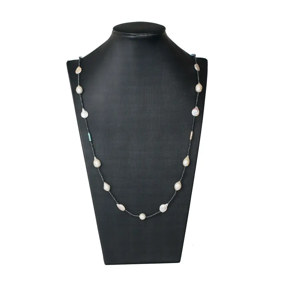 Accessori donna 2023 collane di perle di ematite naturale all'ingrosso collana di perle d'acqua dolce