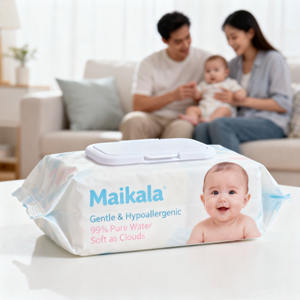 Toallitas húmedas para bebés con diseño personalizable, toallitas húmedas seguras para bebés, tejido húmedo de agua pura - Product Image 1