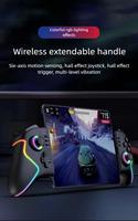 Controlador de Juego Extensible para Consola, Compatible con iPhone/Android/Tablet/PC/P4/P3/Switch, Controlador de Juego Telescópico Inalámbrico RGB Colorido