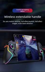 Controlador de Juego Extensible para <span class=keywords><strong>Consola</strong></span>, Compatible con iPhone/Android/Tablet/PC/P4/P3/<span class=keywords><strong>Switch</strong></span>, Controlador de Juego Telescópico Inalámbrico RGB Colorido - Product Image 4