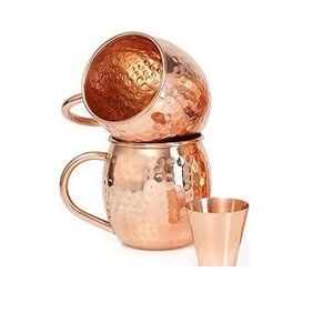 Haute vente plaqué or bière tasse cuivre métal bière tasse plage haut de gamme Cocktail moscou Mule cuivre tasse - Product Image 5