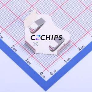 MY-2354-01 Button & Strip Battery Connector Through hole Component (THT) Connector Battery Clip CR2354 Phosphor Bronze Nickel - Product Image 2