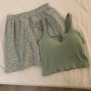 ชุดนอน2ชิ้นสำหรับผู้หญิงชุดนอนแขนกุดใส่สบายชุดเสื้อผ้าใส่ในฤดูร้อน - Product Image 6