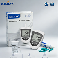 Sejoy Nuevo medidor de glucosa en sangre Codefree digital rápido y preciso para la diabetes