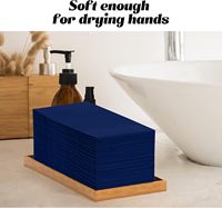 Offre Spéciale Serviettes de Table Pliées Imprimées Écologiques Jetables Bleues 1 Plis en Papier Airlaid Pâte de Bois Vierge 40*40cm Aierpa Foil
