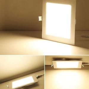 Panel de Luz <span class=keywords><strong>LED</strong></span> Empotrable Ultra Delgado, Redondo y Cuadrado, para Iluminación Interior - Product Image 5