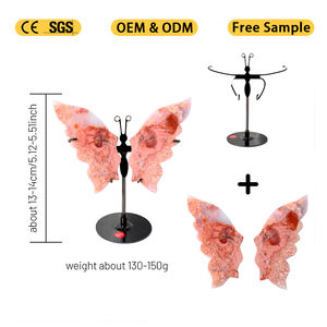 Hoge Kwaliteit Natuurlijke Amethist Bloem Agaat Gesneden Vlinder Kristallen Vlindervleugels Voor Decoratie - Product Image 2