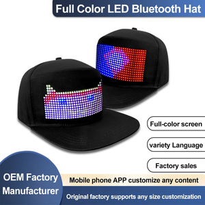 หมวกเบสบอล LED RGB แบบแสดงโปรแกรมได้สีเต็มรูปแบบแอพลิเคชันสำหรับเลื่อนข้อมูลอุปกรณ์โฆษณา - Product Image 2