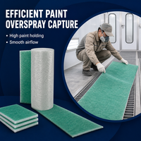 Nouveau filtre purificateur d'air à 95 % d'efficacité pour la capture de peinture, rouleau de média en fibre de verre pour cabine de peinture d'usine