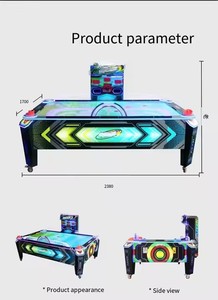 เกมแอร์ฮอกกี้ โต๊ะสแตนเลสเชิงพาณิชย์ เครื่องเกมอาร์เคด พื้นผิวทนทาน ระบบเป่าลมประสิทธิภาพสูง เกมอาร์เคด - Product Image 5