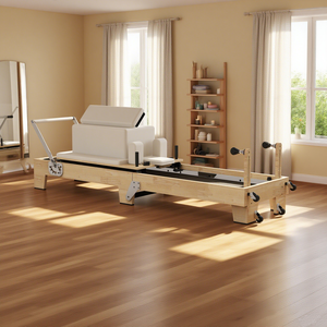 Nouveau Reformer <span class=keywords><strong>de</strong></span> Pilates Pliable en <span class=keywords><strong>Bois</strong></span>, Équipement <span class=keywords><strong>de</strong></span> Fitness Professionnel pour Usage Domestique, Entraînement Privé et Studios <span class=keywords><strong>de</strong></span> Yoga - Product Image 2