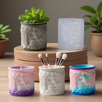 INTODIY 29 types de moules en silicone pour ciment, gypse, bougies d'aromathérapie, coupelles de rangement pour colle, pots de fleurs et ornements