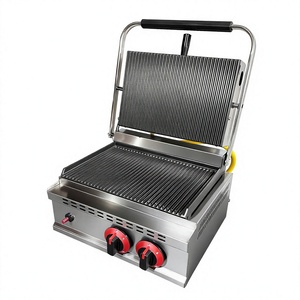 <span class=keywords><strong>Grill</strong></span> <span class=keywords><strong>Panini</strong></span> Commercial Professionnel au Gaz Haute Performance, Presse <span class=keywords><strong>Panini</strong></span> à Plaque de Cuisson au Gaz - Product Image 1