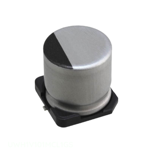 Condensador SMD Original de 100 uF UWH1V101MCL1GS de Montaje Superficial, Aluminio, 100UF, 20%, 35V - Product Image 1