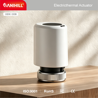 Aktuator Termal Listrik Normal Terbuka (NO) 230V IP54 110N M30x1.5 2-Kawat untuk Sistem Pemanas Lantai dan Pendingin HVAC