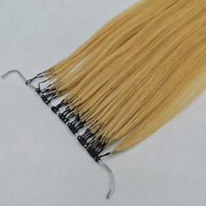 Extensiones Remy virgen de alta calidad 9A 10A12A, punta de pluma circular pequeña <span class=keywords><strong>americana</strong></span>/coreana, sin plegado, sin punta, cabello humano de algodón - Product Image 4