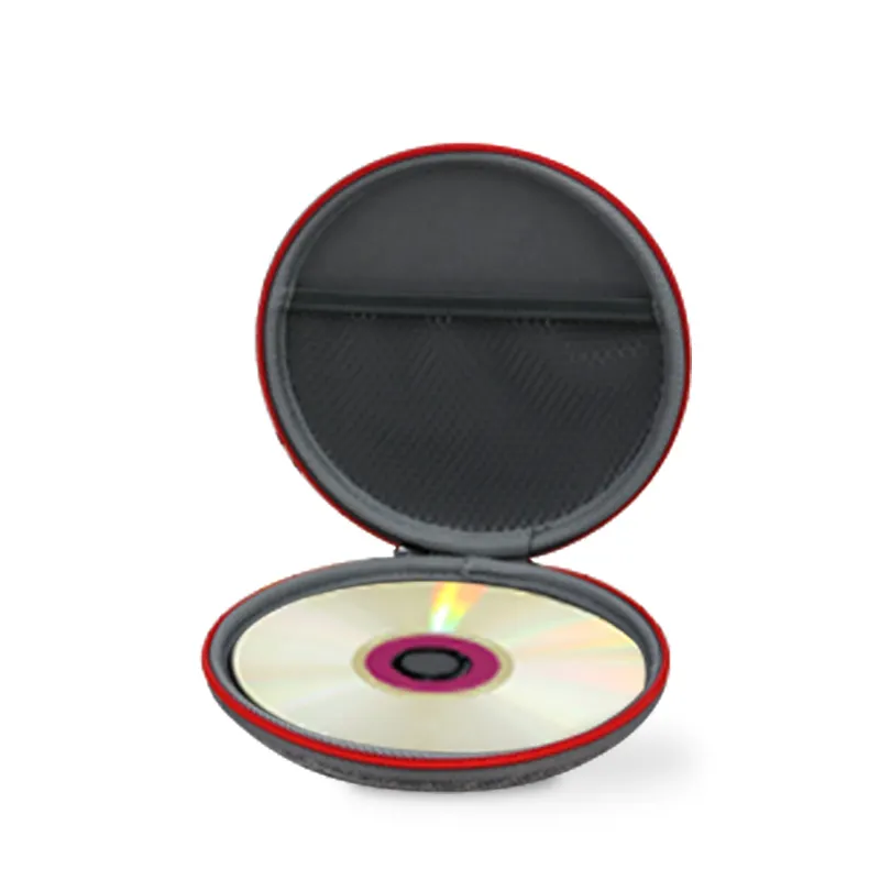 대용량 원형 CD 케이스 케이스 펠트 CD DVD 보관 홀더 지갑 가방 DVD 플레이어 지퍼백 CD 보관 용