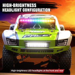 Camion de course RC à l'échelle 1:12 prêt pour la compétition, jouets télécommandés, moteur sans balais et amortisseur hydraulique pour le hobby de course - Product Image 4