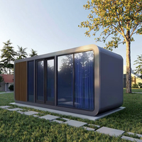 Cabaña Móvil Exterior de 20 pies, Estructura de Acero Duradera con Panel Sándwich para Alojamiento Panorámico, Villa y Almacenamiento