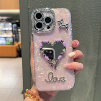 Coque de téléphone antichoc en TPU avec motif perforé et support pour iPhone 17 Pro Max/15 Pro/13 Pro