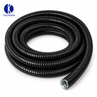 Conduit flexible corrugué galvanisé ignifuge imperméable recouvert de PVC de 75 mm (3 pouces) pour usine chimique