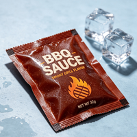 Sachet d'emballage personnalisé haut de gamme pour poudre d'assaisonnement BBQ, scellé sur 3 côtés avec encoche de déchirement