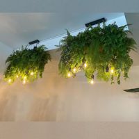 Lustres de mariage, suspensions LED en fer, dimmables, motif floral, style rétro américain, créatifs, pour hôtel, bar moderne, art déco, vert, éclairage de mariage
