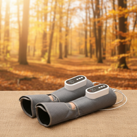 Nouvel appareil de massage des jambes avec chaleur et compression d'air pour soulager la douleur, bottes de massage des cuisses à air comprimé