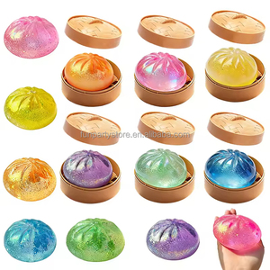 ของเล่นบีบยืดหยุ่นรูปเกี๊ยวยิ้มสีรุ้งขนาดใหญ่ กลิตเตอร์วิบวับ สุดฮิต บรรจุในกล่องสุ่ม สำหรับเด็กผู้ชาย วัสดุ PU/EVA ช่วยคลายเครียด - Product Image 2