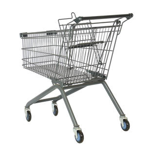 전문 제작 강력한 금속 대형 쇼핑 카트 트롤리 - Product Image 3