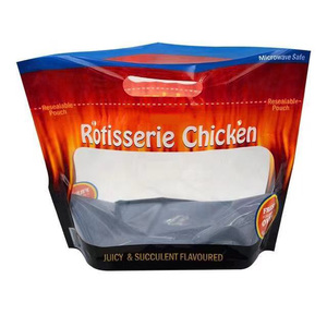 Sacs d'emballage en plastique à fermeture éclair, impression personnalisée, fenêtre transparente, <span class=keywords><strong>micro</strong></span>-ondes, rôti à chaud, poulet entier <span class=keywords><strong>grill</strong></span>é, dinde - Product Image 2